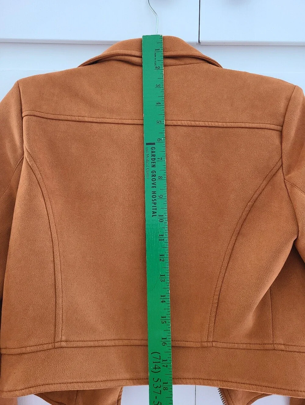 Michel Faux Suede Moto Jacket in Rust Orange - Women